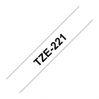 Brother Labelling Tape Cassette Black on White 9mmx8m TZe-221 - Image 3