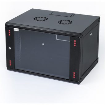 Elegant 12U 19" Wall Mount Rack Cabinet Black 60cm ELGW-12U6060-BL