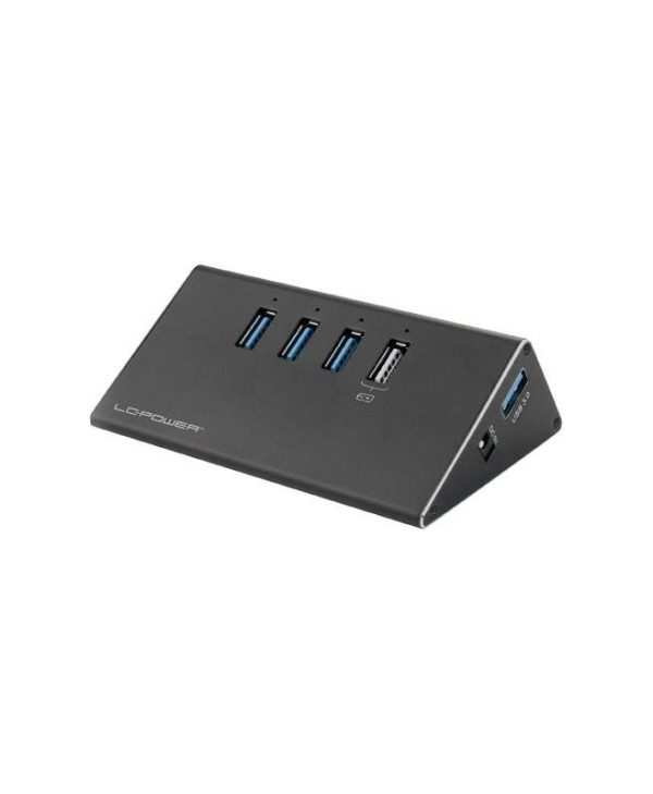 LC-Power USB 3.0 3+1 Charging Port Hub Black LC-HUB-ALU-2B-4