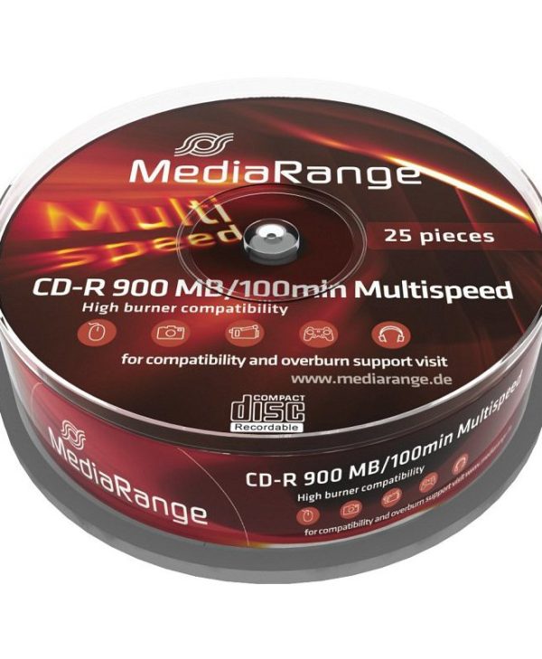 MediaRange CD-R 900MB 48x 25 Pack Cake MR222