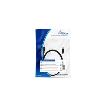 MediaRange Charge & Sync Cable USB 2.0 Male - Micro USB 2.0 Male 1.8m Black MRCS184