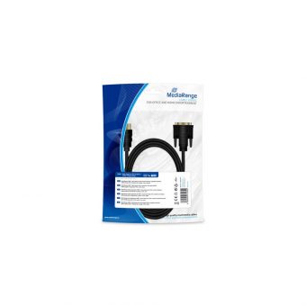 MediaRange Cable HDMI Male - DVI-D Male Gold Plated 2m Black MRCS185