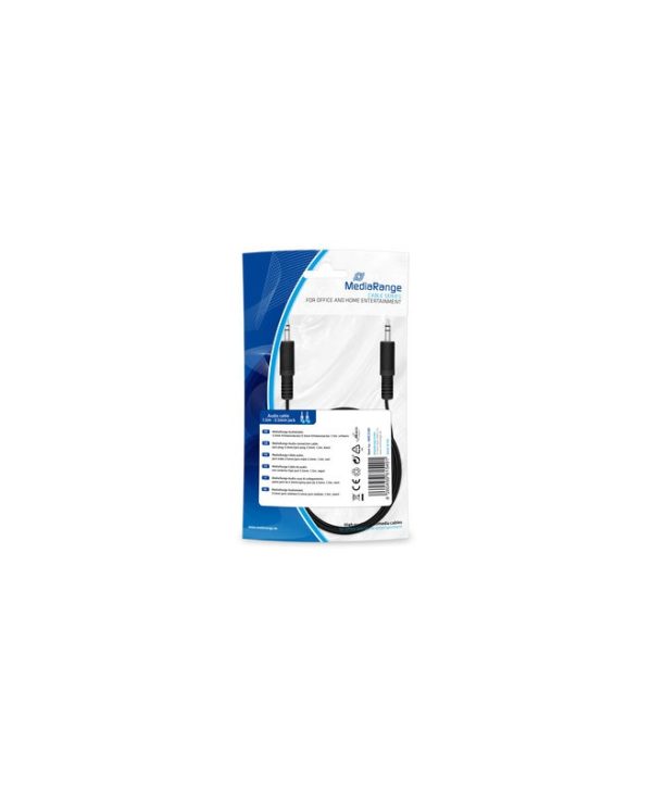 MediaRange Audio Cable 3.5mm Male - 3.5mm Male 1.5m Black MRCS189