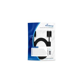 MediaRange Monitor Cable VGA Male - VGA Male with Ferrite Cores 3m Black MRCS114
