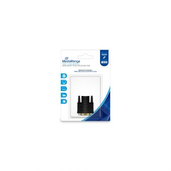 MediaRange Adapter HDMI Female - DVI-D Male Gold Plated Black MRCS170