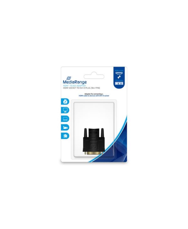 MediaRange Adapter HDMI Female - DVI-D Male Gold Plated Black MRCS170