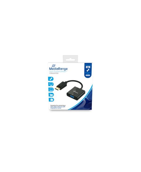 MediaRange Converter VGA Female - DisplayPort Male 0.15m Black MRCS173