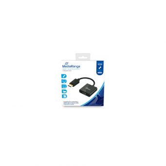 MediaRange Converter HDMI Female - DisplayPort Male 10Gbit/s Gold Plated 0.15m Black MRCS175