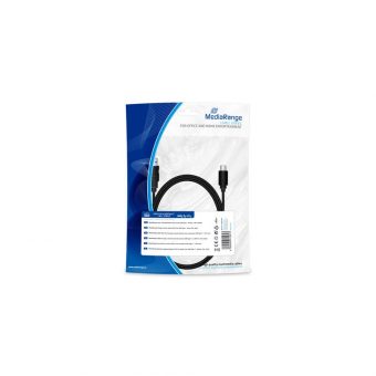 MediaRange Charge & Sync Cable USB 3.0 Male - USB Type-C Male 1.8m Black MRCS182