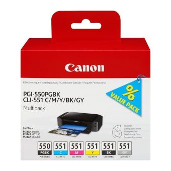 Canon PGI-550PGBK/CLI-551 Ink Multi Pack Black/Color 6496B005