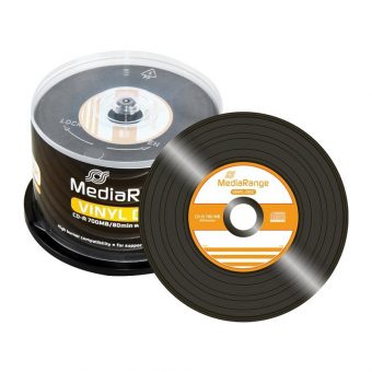 MediaRange Vinyl CD-R 700MB 52x 50 Pack Cake MR225
