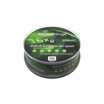 MediaRange DVD+R 4.7GB 16x 25 Pack Cake MR404