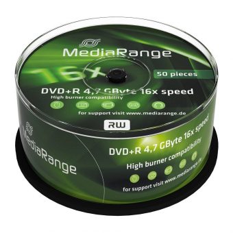 MediaRange DVD+R 4.7GB 16x 50 Pack Cake MR445