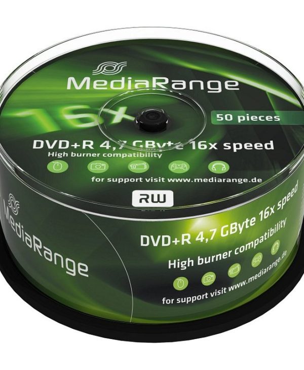 MediaRange DVD+R 4.7GB 16x 50 Pack Cake MR445