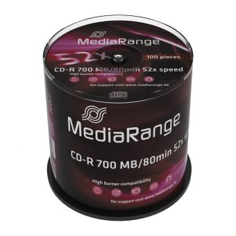 MediaRange CD-R 700MB 52x 100 Pack Cake MR204