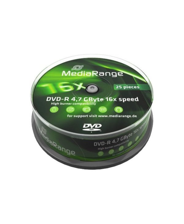 MediaRange DVD-R 4.7GB 16x 25 Pack Cake MR403