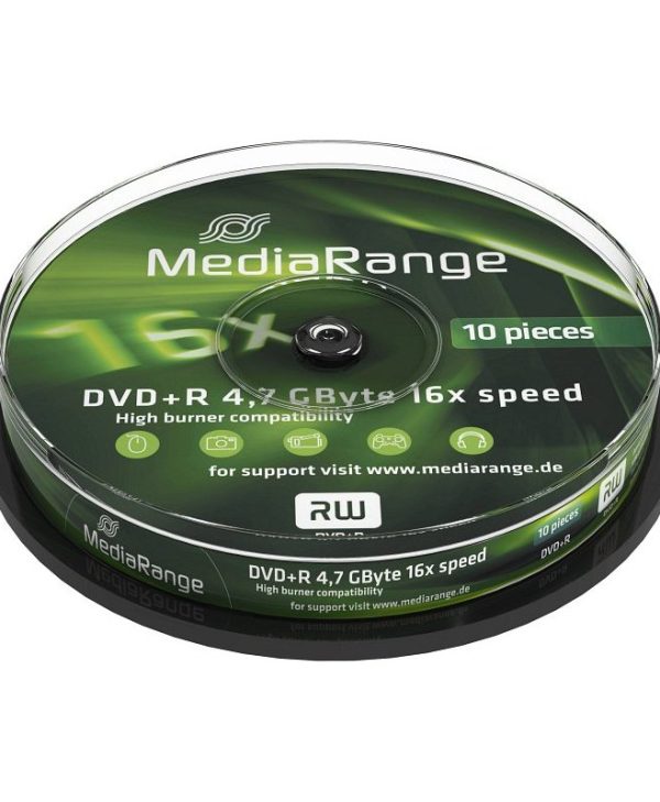 MediaRange DVD+R 4.7GB 16x 10 Pack Cake MR453