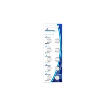 MediaRange Premium Alkaline Coin Cells AG10 LR54 1.5V 10Pack MRBAT112