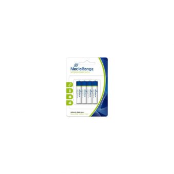 MediaRange Rechargeable NiMH Accus Battery Micro AAA HR03 1.2V 4Pack MRBAT120