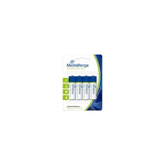 MediaRange Rechargeable NiMH Accus Battery Mignon AA HR6 1.2V 4Pack MRBAT121