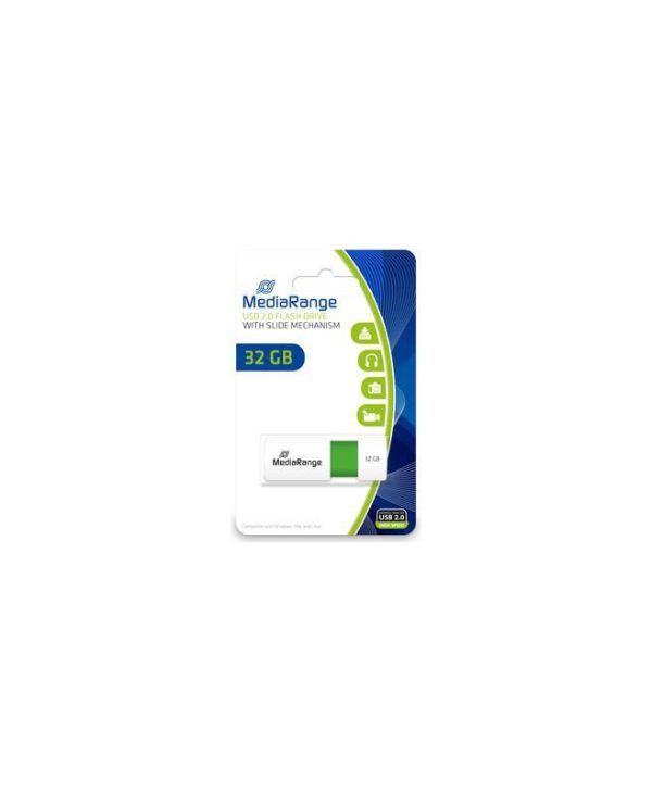 MediaRange Color Edition 32GB USB 2.0 White/Green MR973
