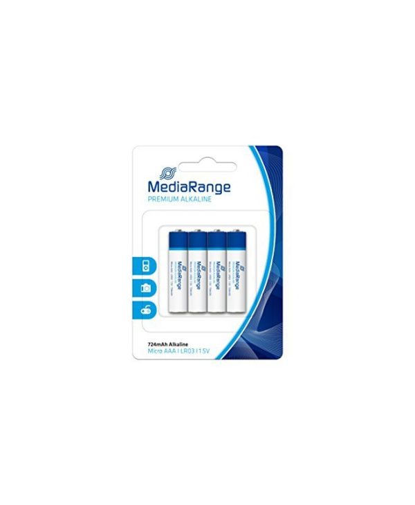 MediaRange Premium Alkaline Batteries Micro AAA LR03 1.5V 4Pack MRBAT101