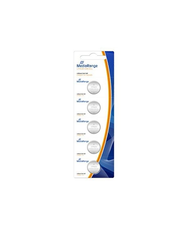 MediaRange Lithium Coin Cells CR1620 3V 5Pack MRBAT130