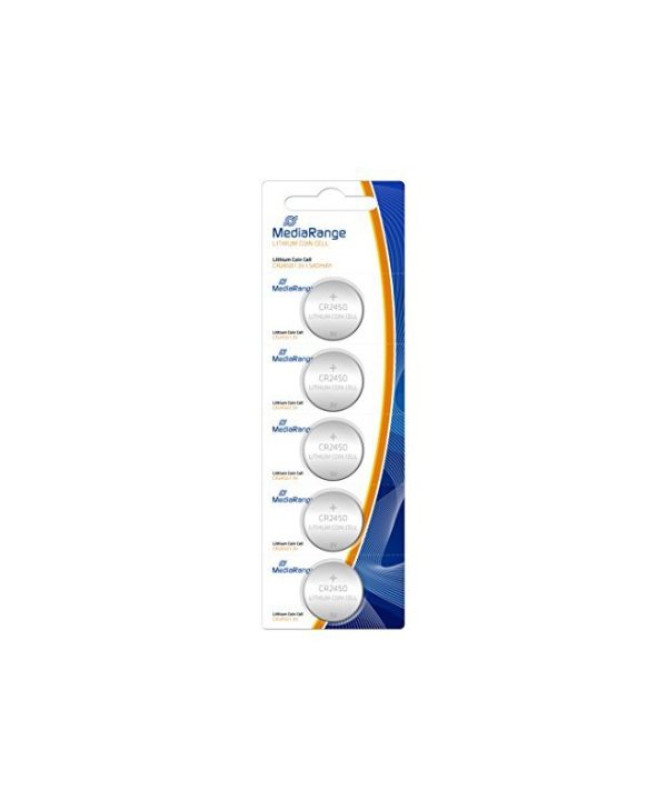 MediaRange Lithium Coin Cells CR2450 3V 5Pack MRBAT138