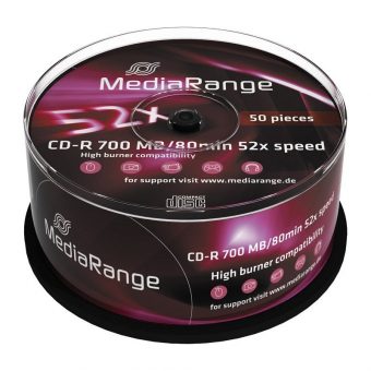 MediaRange CD-R 700MB 52x 50 Pack Cake MR207