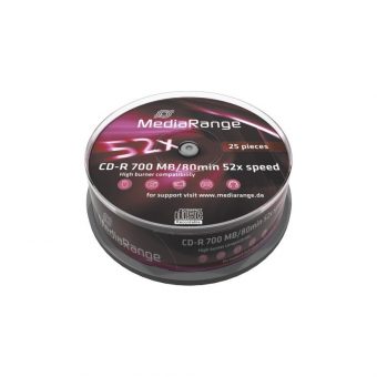MediaRange CD-R 700MB 52x 25 Pack Cake MR201