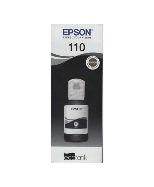Epson 110 EcoTank Pigment Ink Bottle Black 6K Pgs C13T03P14A