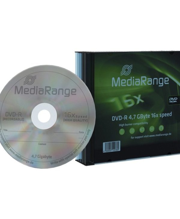 MediaRange DVD-R 4.7GB 16x 5 Pack Slimcase MR418