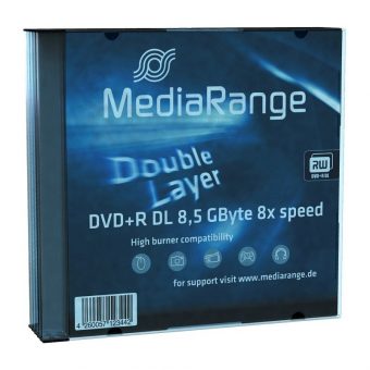 MediaRange DVD+R Double Layer 8.5GB 8x 5 Pack Slimcase MR465
