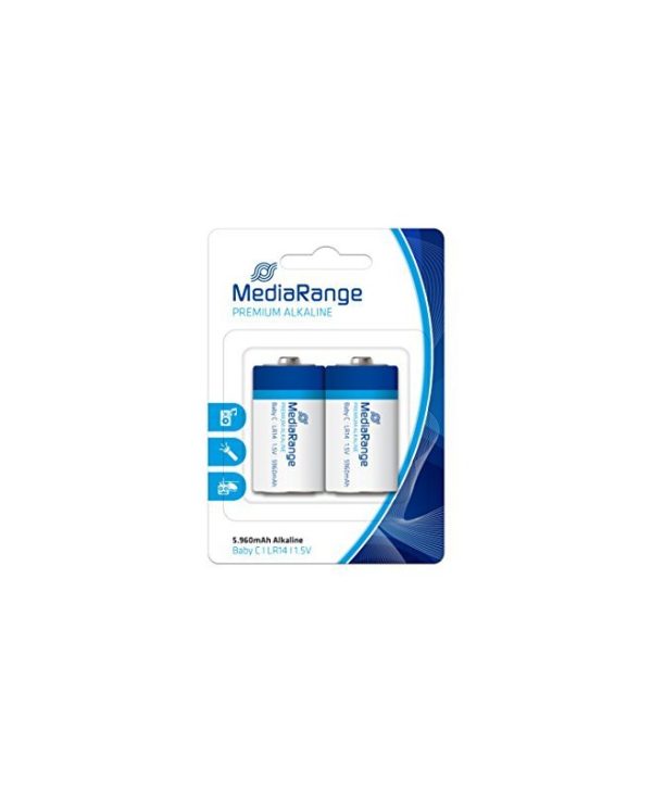 MediaRange Premium Alkaline Batteries Baby C LR14 1.5V 2-Pack MRBAT108