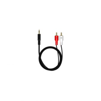 MediaRange Cable 2 x RCA Male - 3.5mm Male Gold Plated 1m Black MRCS164