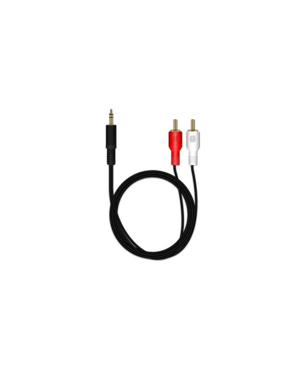 MediaRange Cable 2 x RCA Male - 3.5mm Male Gold Plated 1m Black MRCS164