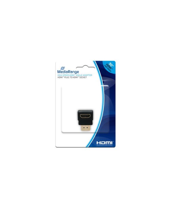 MediaRange Adapter HDMI Male - HDMI Female 90° Angle Black MRCS166