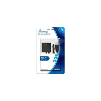 MediaRange Converter HDMI Male - VGA + 3.5mm Female Black MRCS167