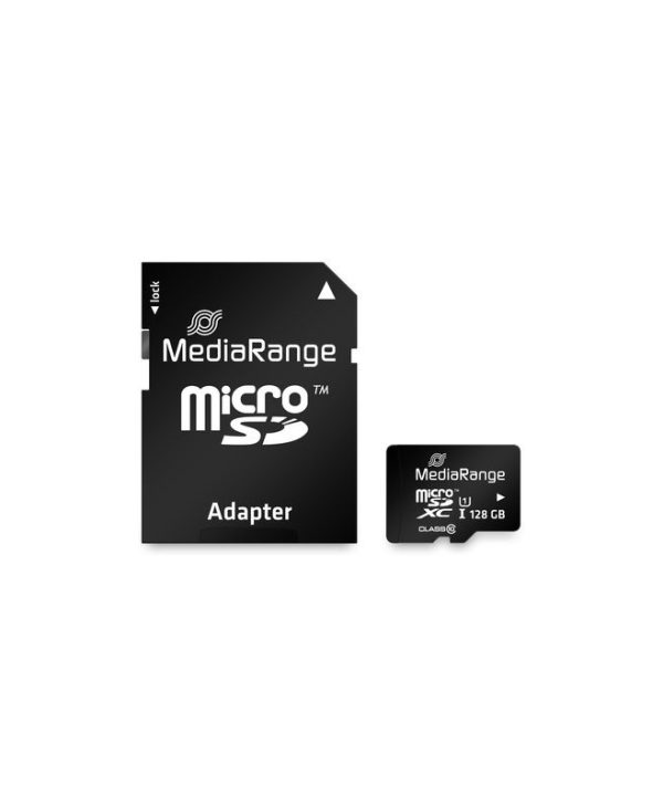 MediaRange MicroSDXC 128GB UHS-I + SD Adapter MR945
