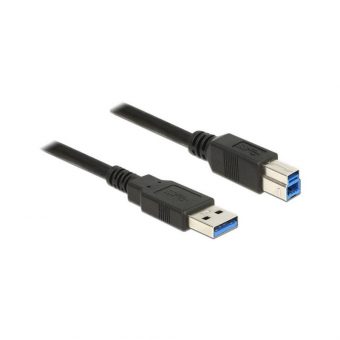 Delock Cable USB 3.0 Type-A Male to USB 3.0 Type-B Male 5m Black 85070