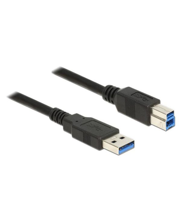 Delock Cable USB 3.0 Type-A Male to USB 3.0 Type-B Male 5m Black 85070