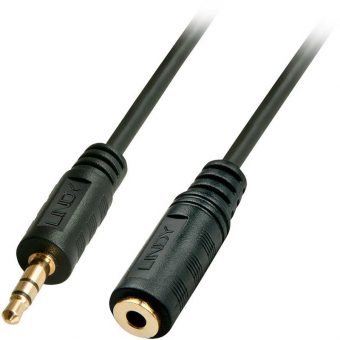 Lindy 3.5mm Audio Cable Male/Female 2m Black 35652