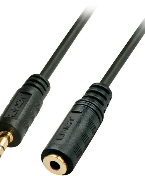 Lindy 3.5mm Audio Cable Male/Female 10m Black 35656