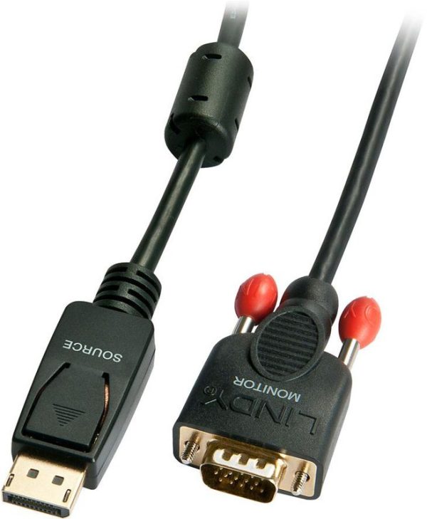 Lindy Cable Displayport Male to VGA Male 3m Black 41943