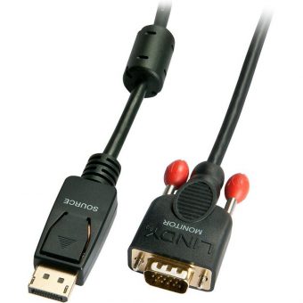 Lindy Cable Displayport Male to VGA Male 2m Black 41942