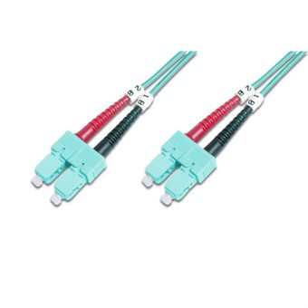 Digitus Professional Fiber Optic Multimode Patch Cord 50/125μm SC/SC OM3 3m Turquoise DK-2522-03/3