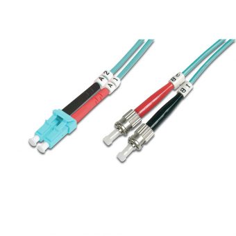 Digitus Professional Fiber Optic Multimode Patch Cord 50/125μm LC/ST OM3 10m Turquoise DK-2531-10/3