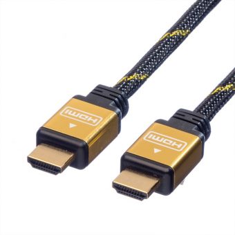 Roline Cable 4K Gold Plated HDMI with Ethernet Male to HDMI Male 2m Gold 11.04.5502