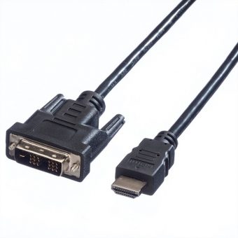 Value Cable DVI-D Male to HDMI Male 1m Black 11.99.5519
