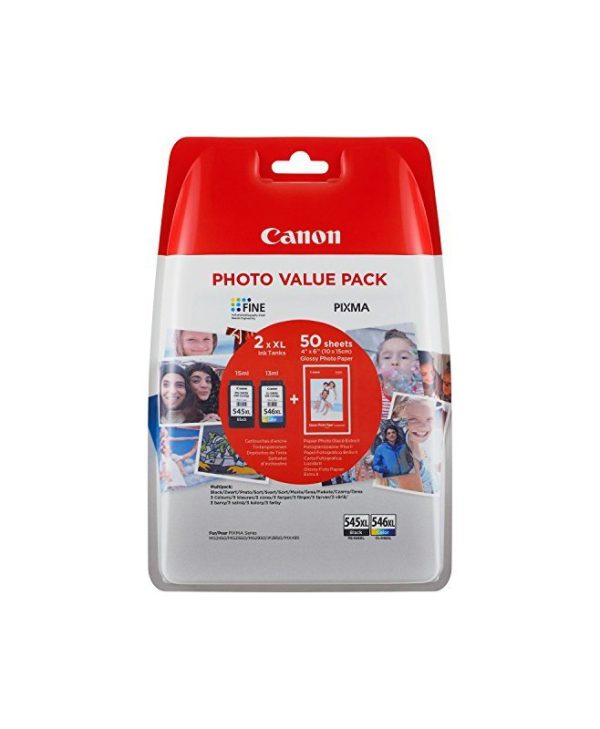 Canon PG-545XL/CL-546XL High Capacity Multi Pack Black/Tricolour 400/300 Pgs 8286B006